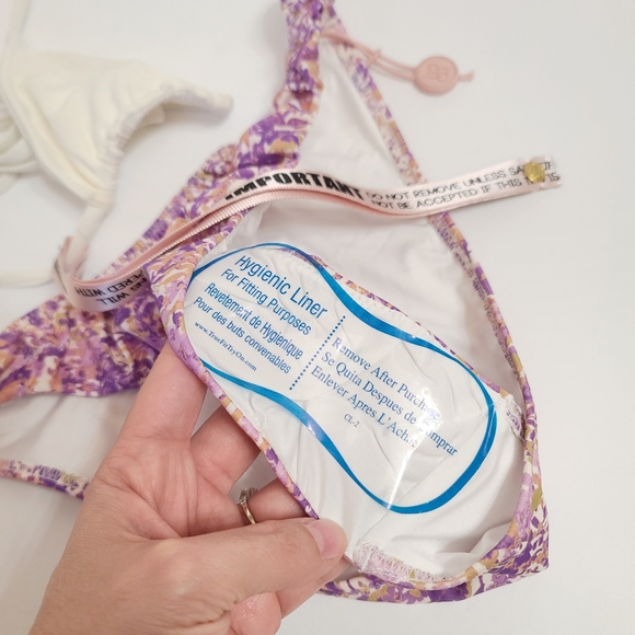 House of CB | NEW Delphi Ruched Bikini Bottom & Tropez Halter Bikini Top Size XS - Picture 3 of 7